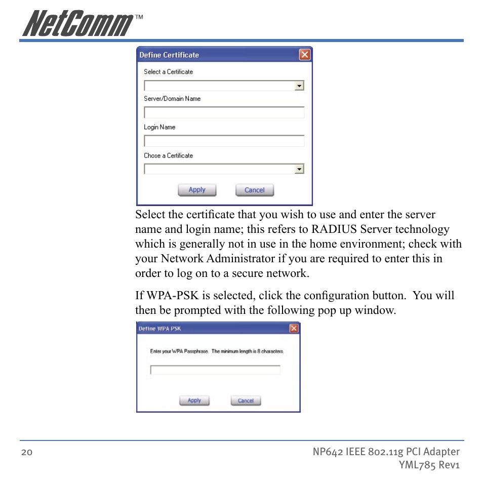 NetComm NP642 User Manual | Page 20 / 36