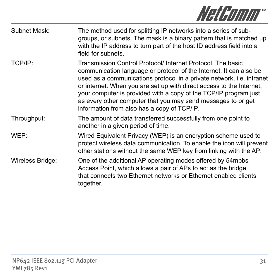 NetComm NP642 User Manual | Page 31 / 36