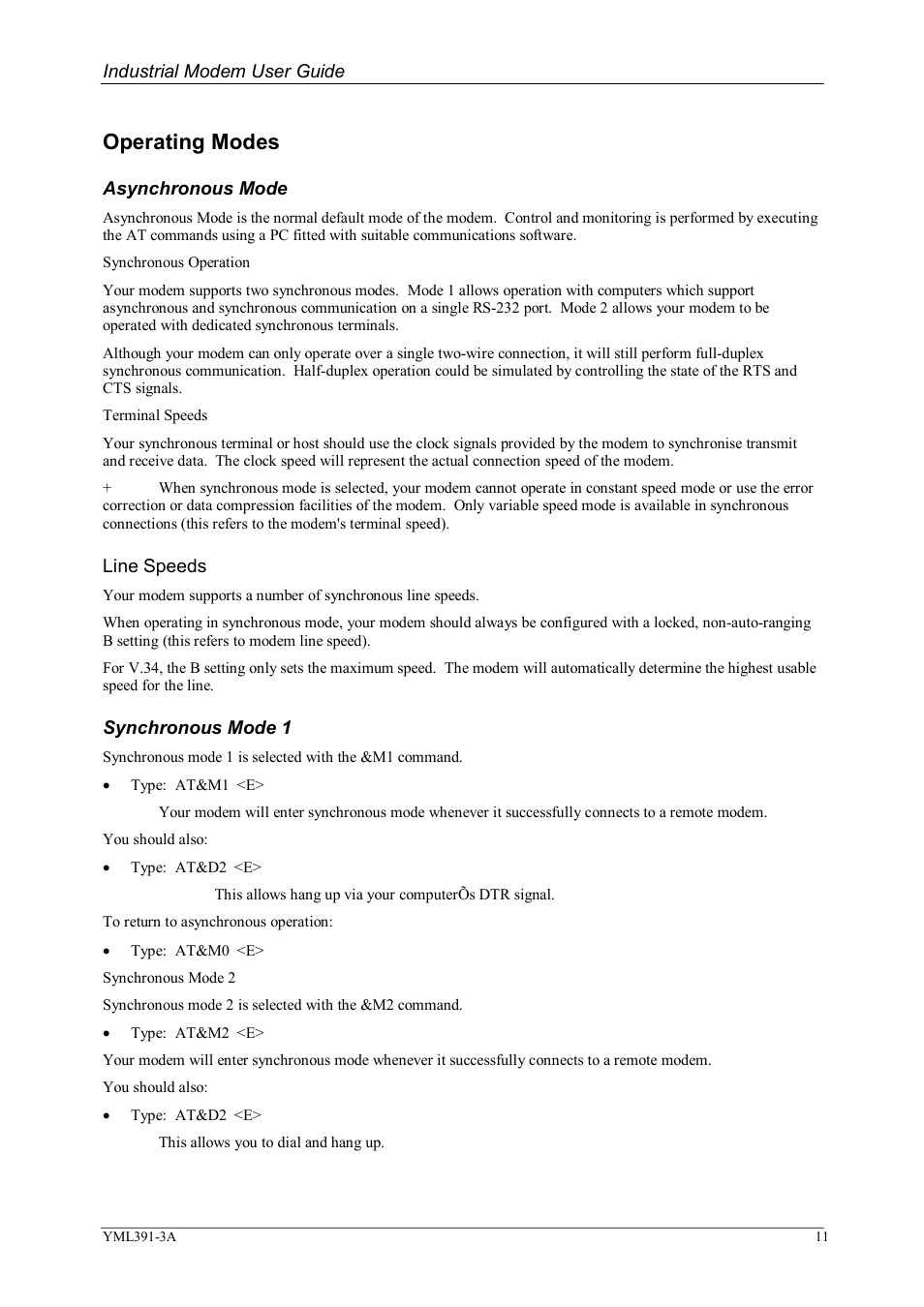 Operating modes | NetComm IG6000 User Manual | Page 11 / 23