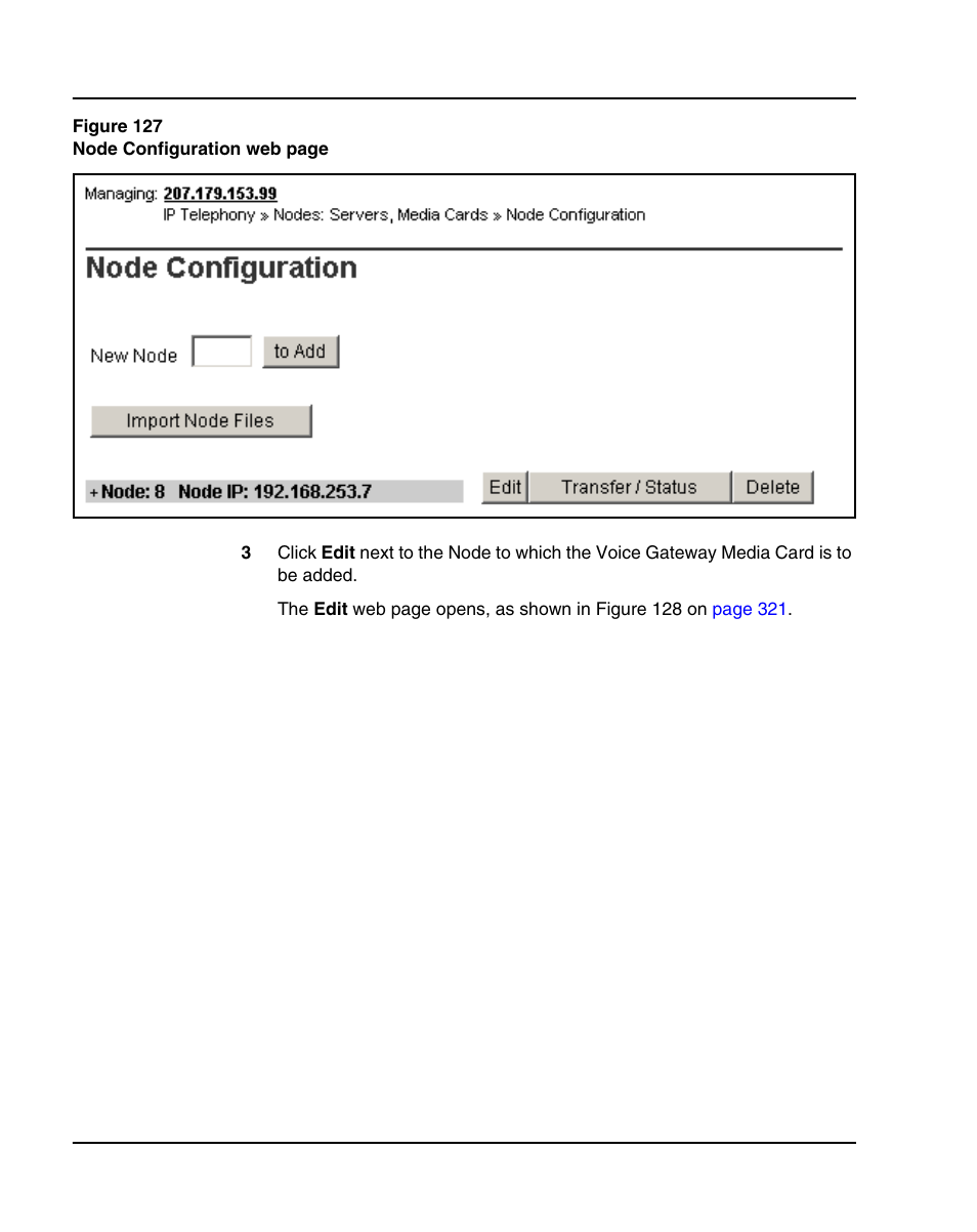 Figure 127 | Nortel Networks 1000E User Manual | Page 320 / 468