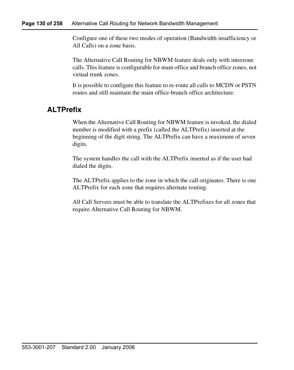 Altprefix | Nortel Networks Remote Gateway 50 User Manual | Page 130 / 260