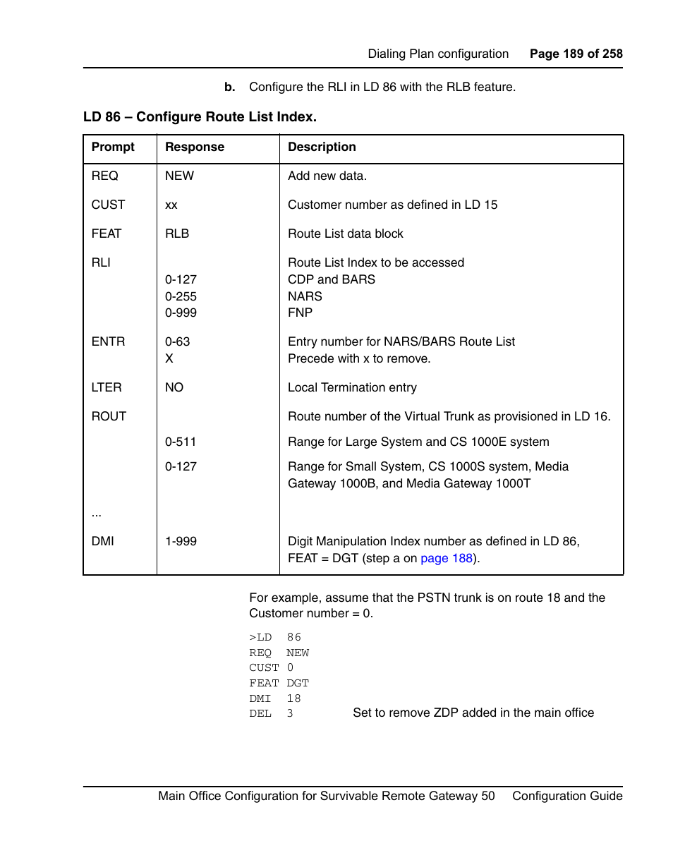 Step b on | Nortel Networks Remote Gateway 50 User Manual | Page 189 / 260