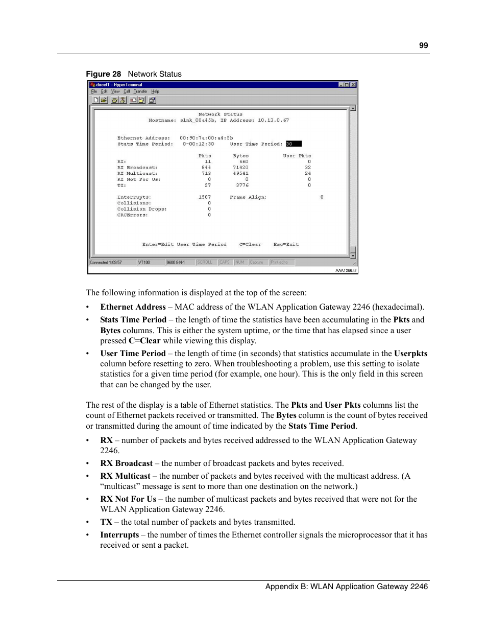 Figure 28, Network status | Nortel Networks MOG6xx User Manual | Page 99 / 120