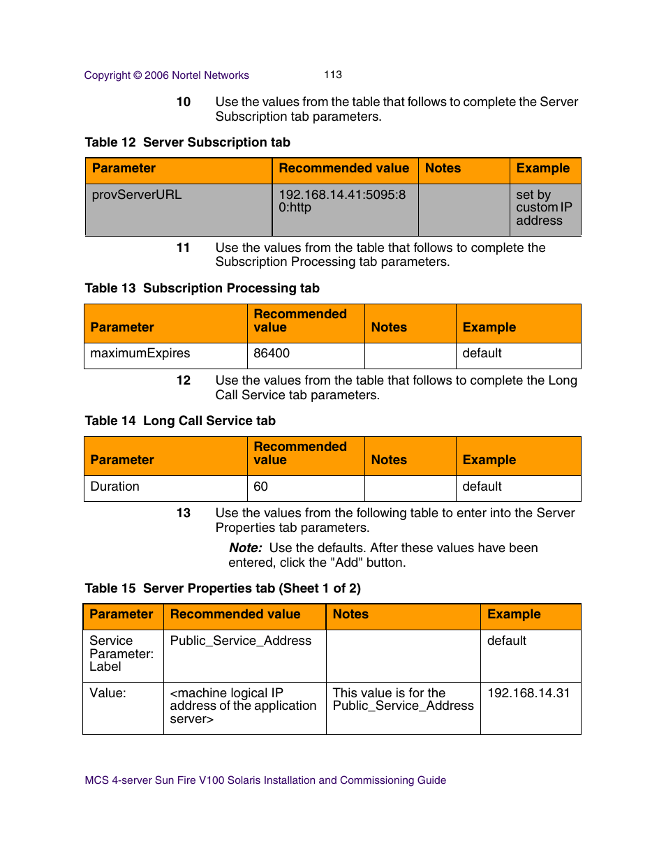 Nortel Networks Sun Fire V100 User Manual | Page 113 / 192