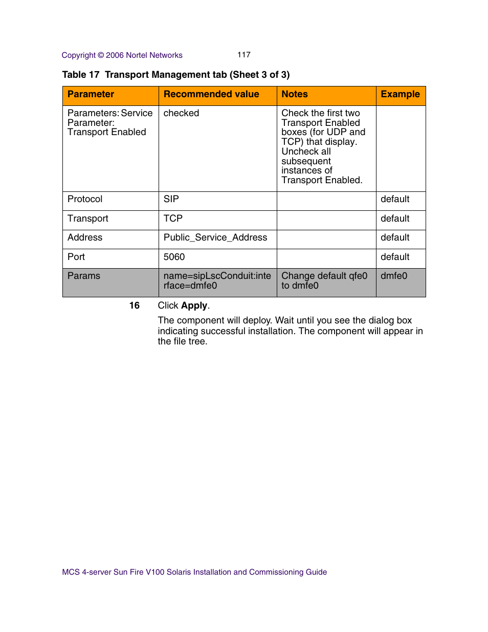 Nortel Networks Sun Fire V100 User Manual | Page 117 / 192