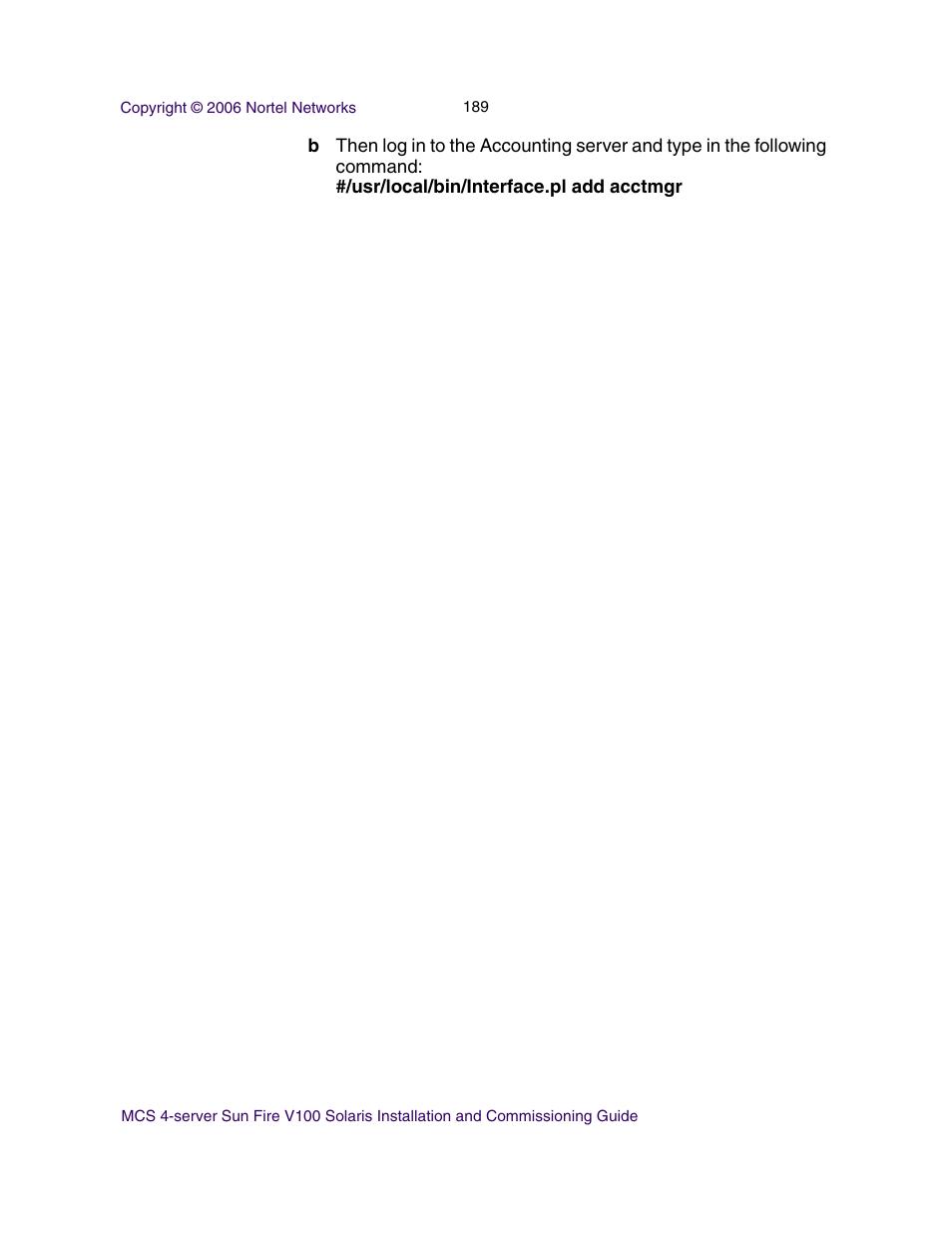 Nortel Networks Sun Fire V100 User Manual | Page 189 / 192
