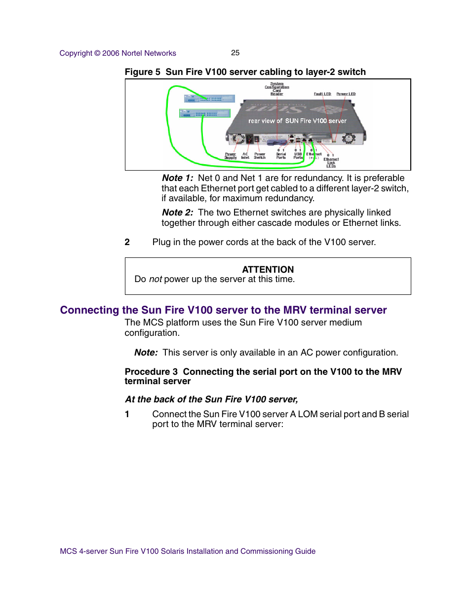 Nortel Networks Sun Fire V100 User Manual | Page 25 / 192