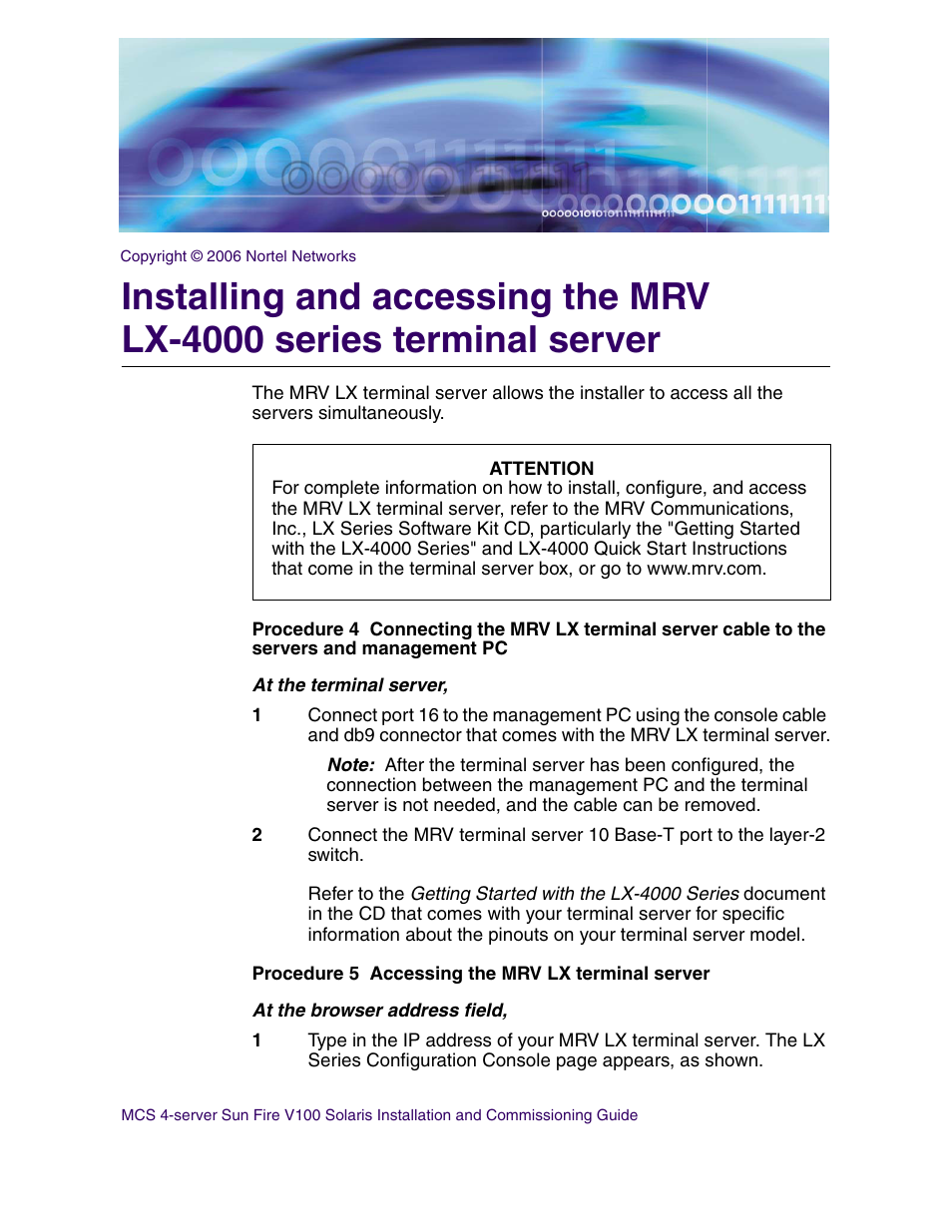 Nortel Networks Sun Fire V100 User Manual | Page 29 / 192