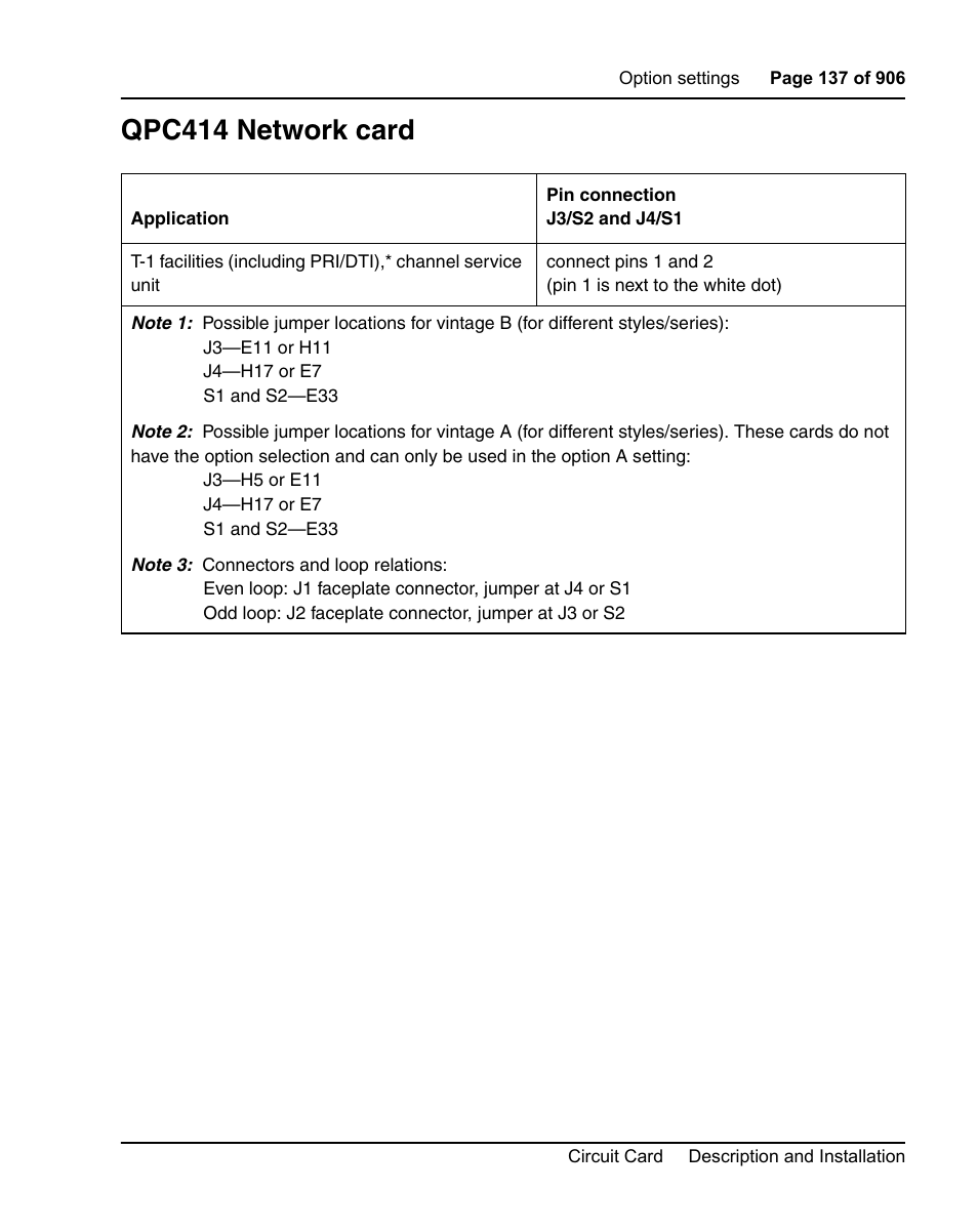 Qpc414 network card | Nortel Networks Circuit Card User Manual | Page 137 / 908