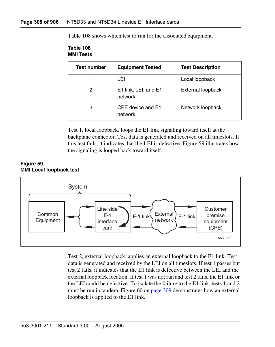 Table 108 on | Nortel Networks Circuit Card User Manual | Page 308 / 908