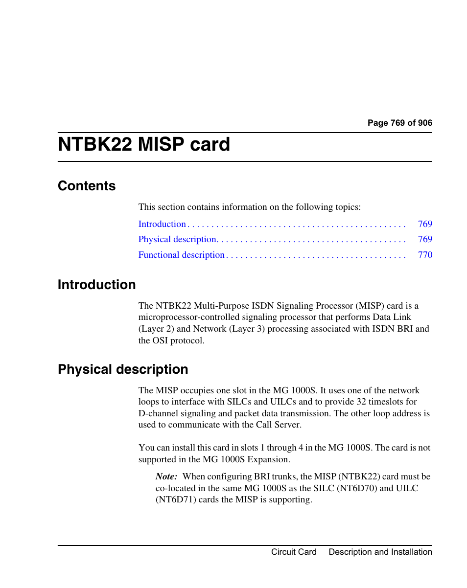 Nortel Networks Circuit Card User Manual | Page 769 / 908