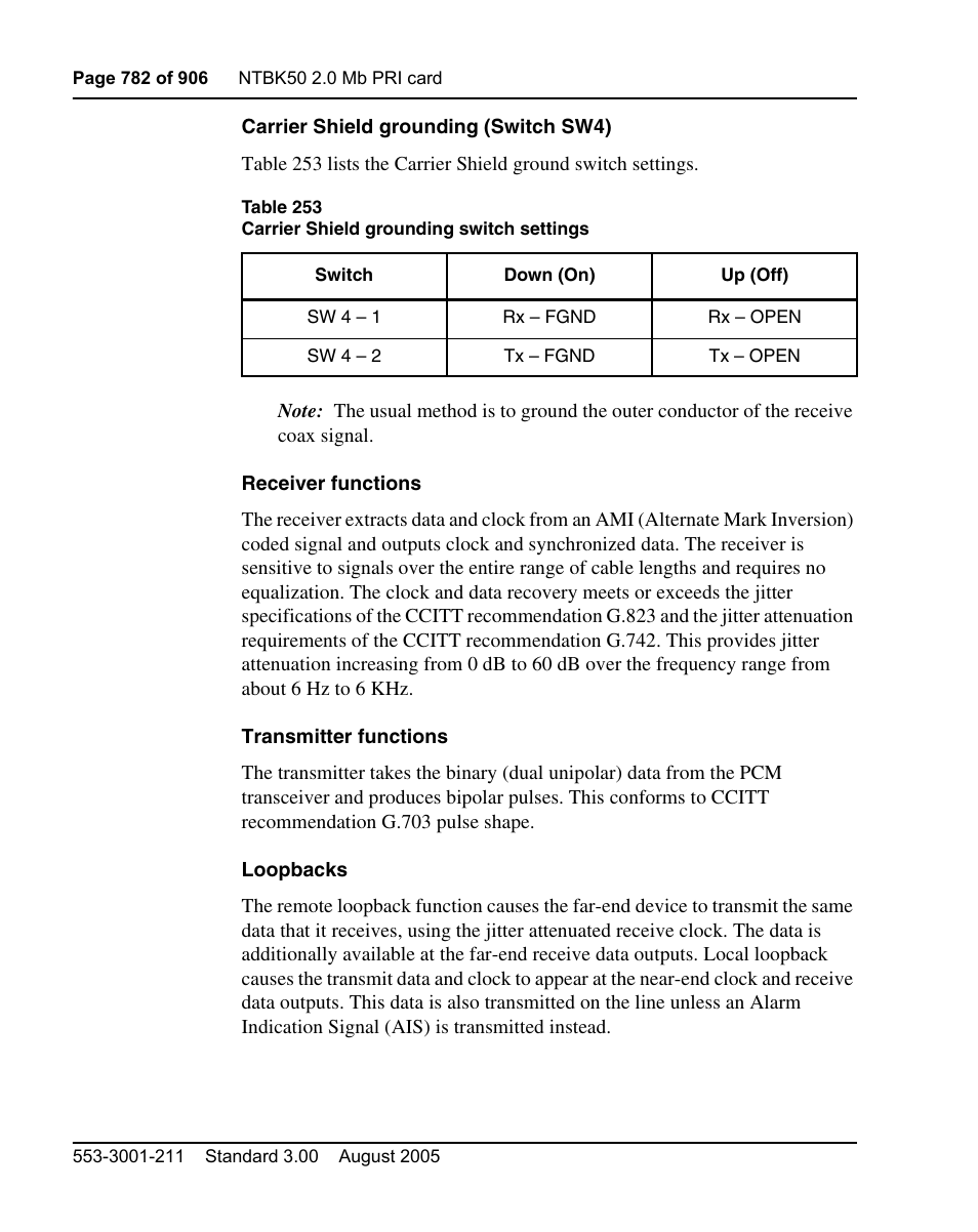 Nortel Networks Circuit Card User Manual | Page 782 / 908