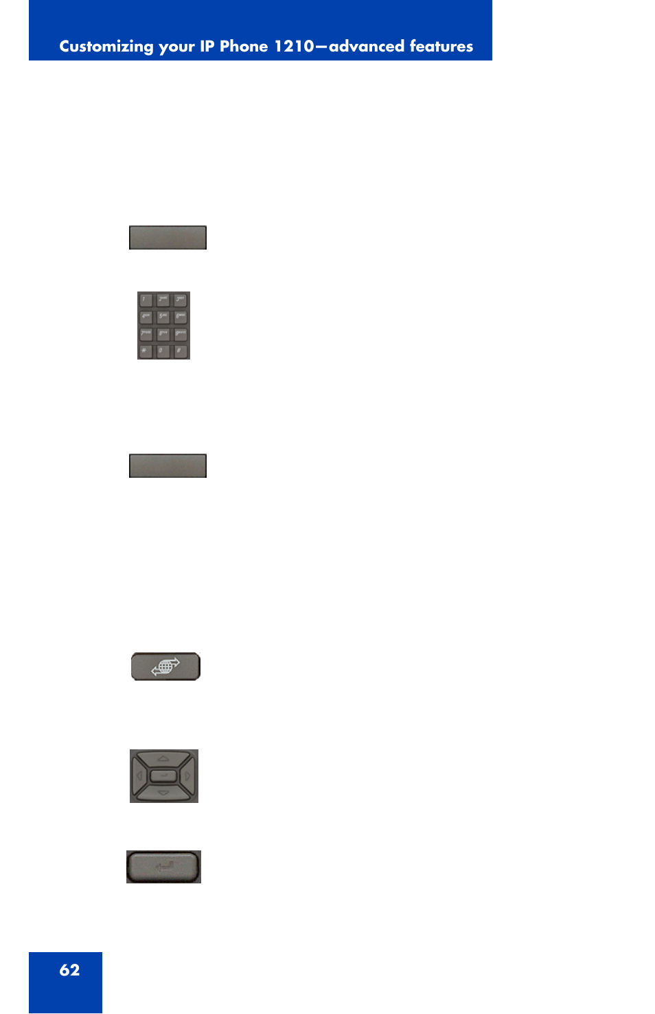 Nortel Networks Nortel IP Phone 1210 User Manual | Page 62 / 118