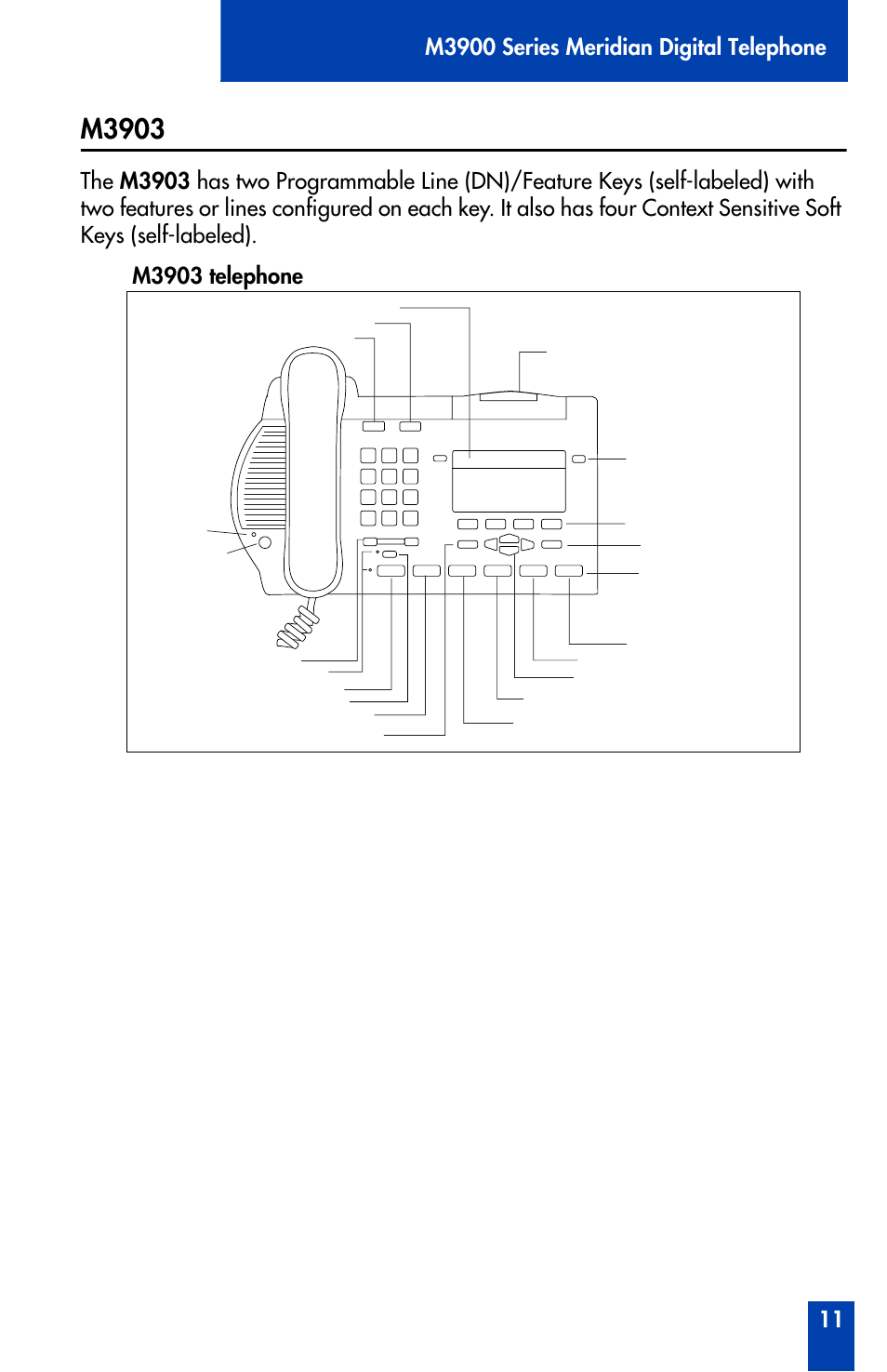 M3903 | Nortel Networks Meridian M3902 User Manual | Page 11 / 146