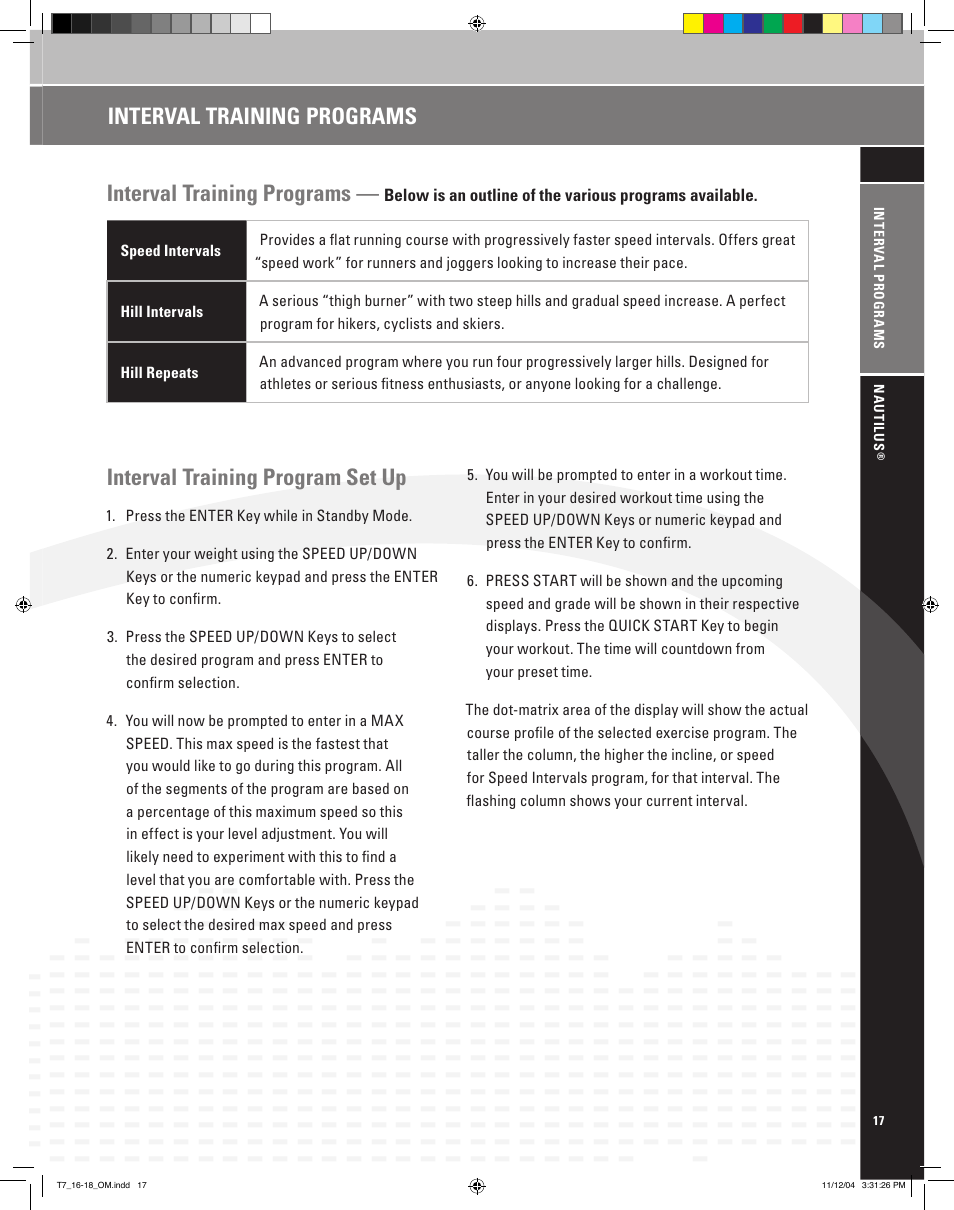 Nautilus T7.16 User Manual | Page 19 / 44