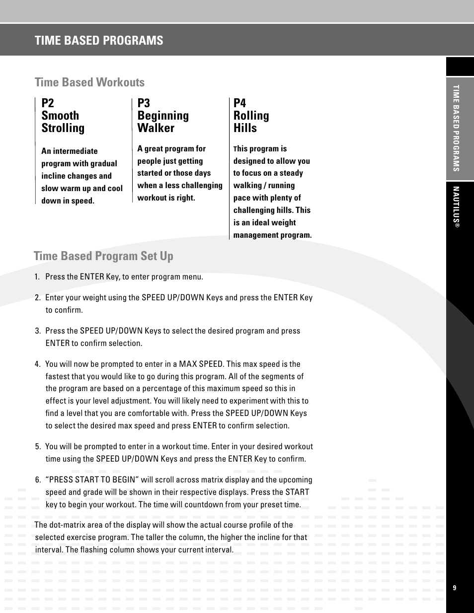 Nautilus PRO SERIES TREADMILLS T7.14 User Manual | Page 11 / 34