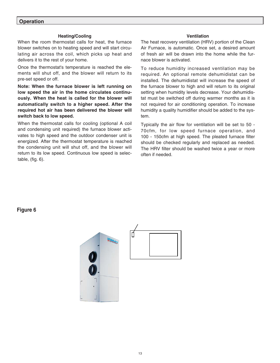 Lifebreath CLEAN AIR FURNACE 60ELE User Manual | Page 13 / 16