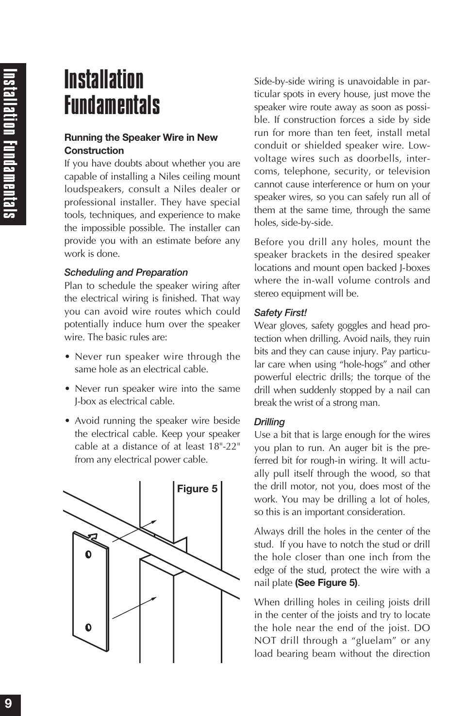 Installation fundamentals, Ins talla tion f undamen tals | Niles Audio Niles CM5HD User Manual | Page 18 / 24