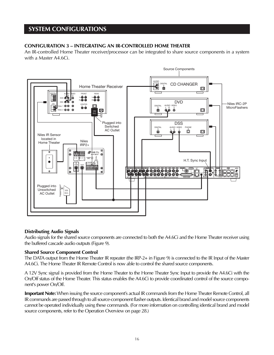 System configurations, Figure 9, Cd changer | Home theater receiver | Niles Audio A4.6Ci User Manual | Page 16 / 107