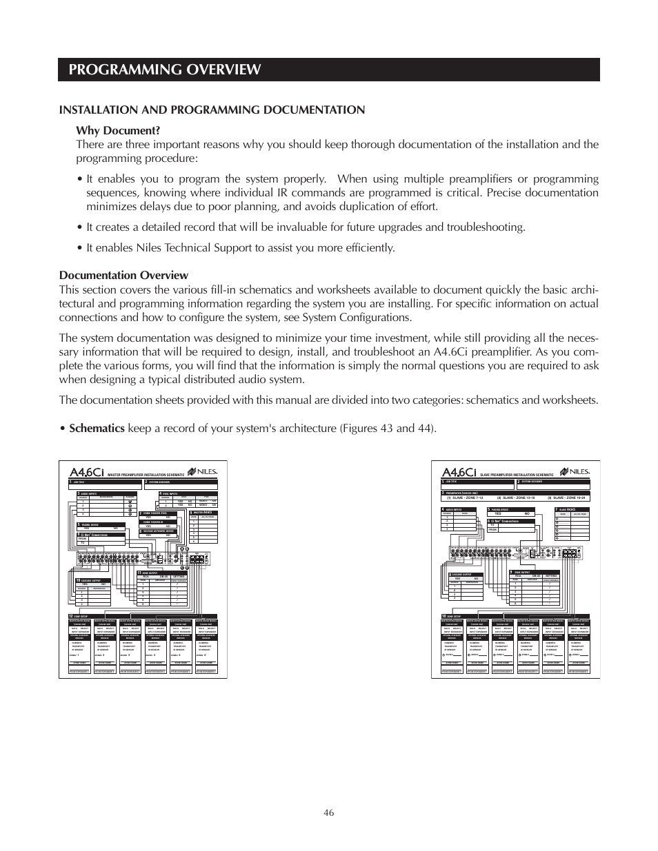 Programming overview | Niles Audio A4.6Ci User Manual | Page 46 / 107