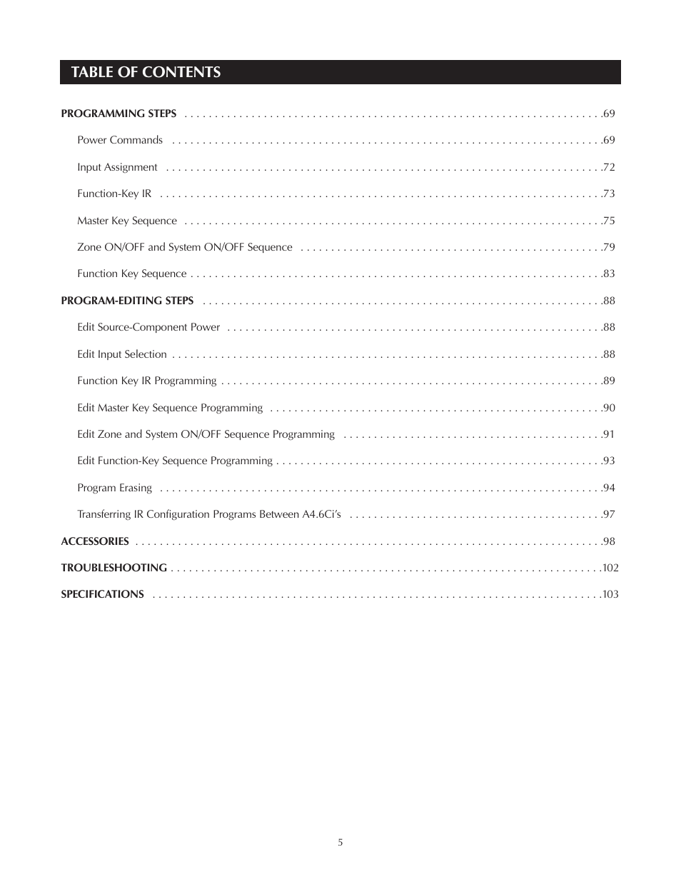 Niles Audio A4.6Ci User Manual | Page 5 / 107