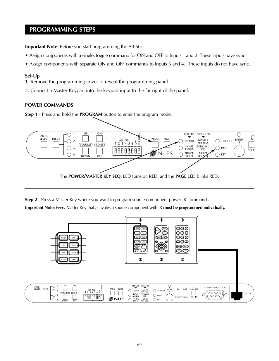 Programming steps | Niles Audio A4.6Ci User Manual | Page 69 / 107