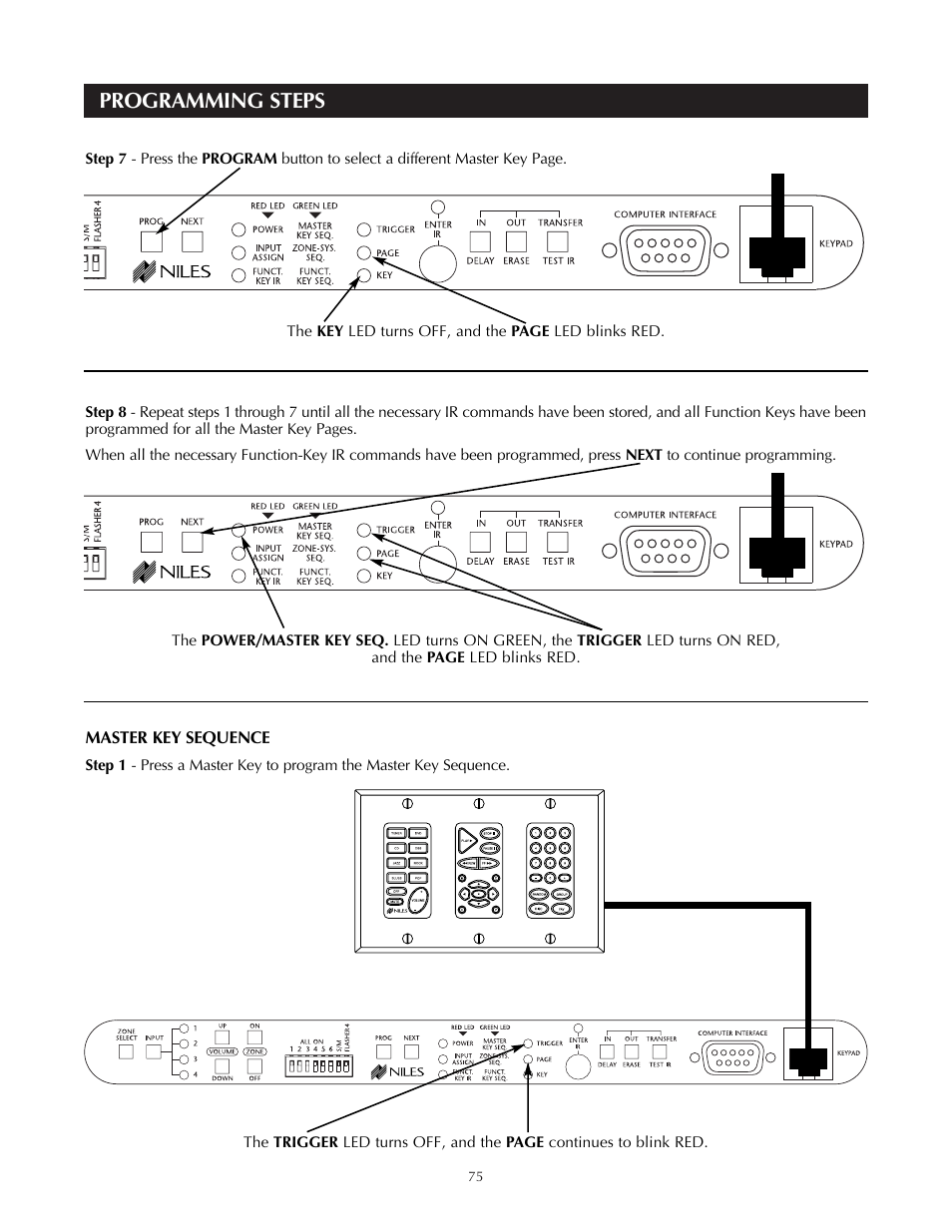 Programming steps | Niles Audio A4.6Ci User Manual | Page 75 / 107