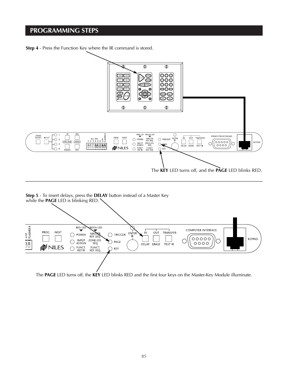 Programming steps | Niles Audio A4.6Ci User Manual | Page 85 / 107