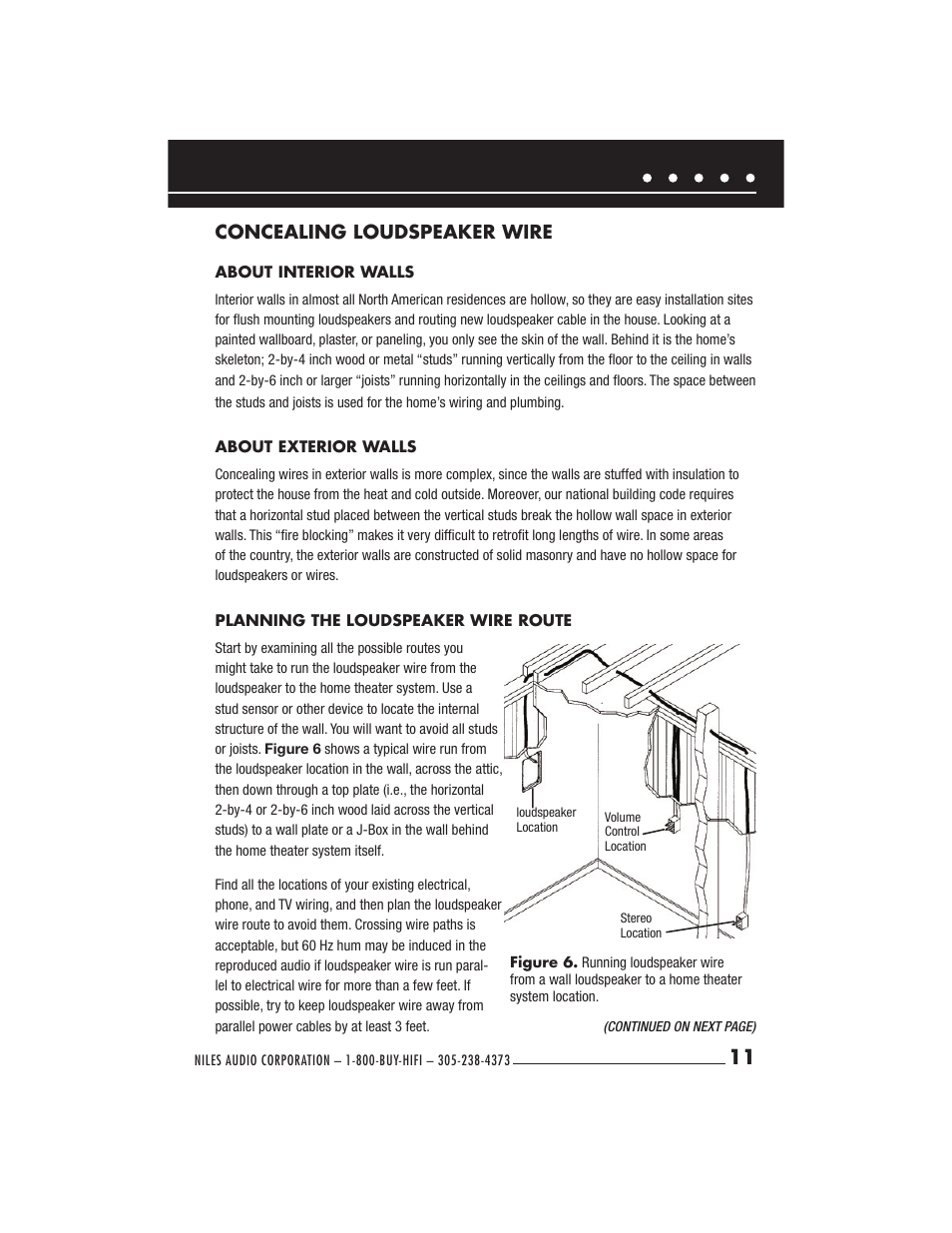 Concealing loudspeaker wire | Niles Audio Niles HDFX User Manual | Page 13 / 28