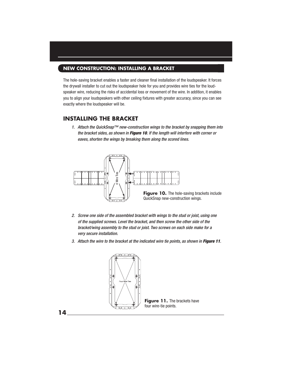 Installing the bracket | Niles Audio Niles HDFX User Manual | Page 16 / 28