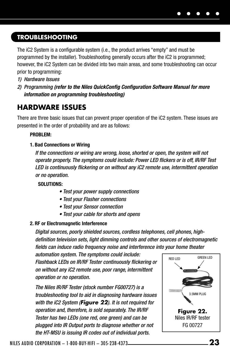 Hardware issues | Niles Audio iC2 User Manual | Page 25 / 32