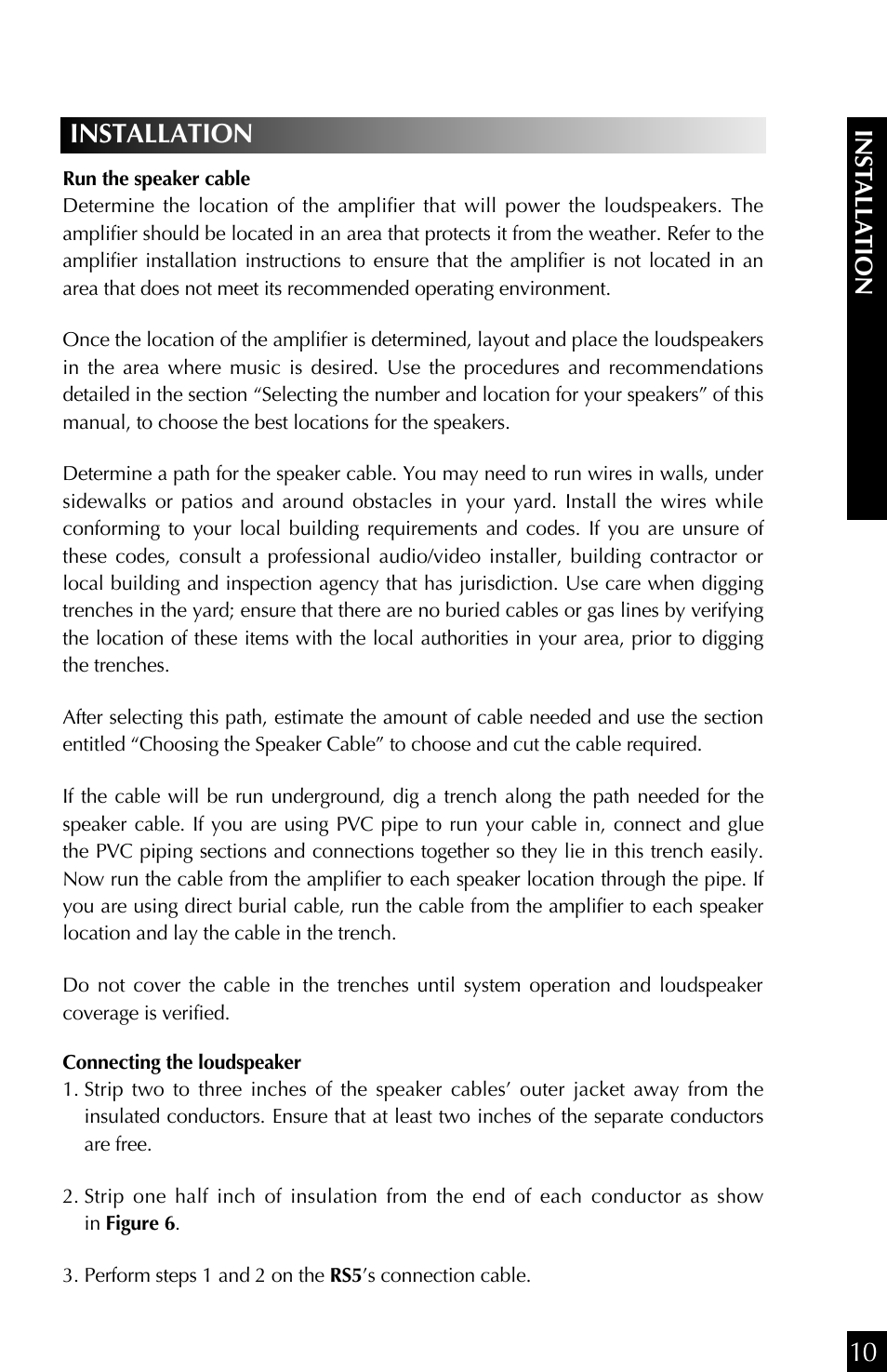 Installation | Niles Audio RS 5s User Manual | Page 11 / 20