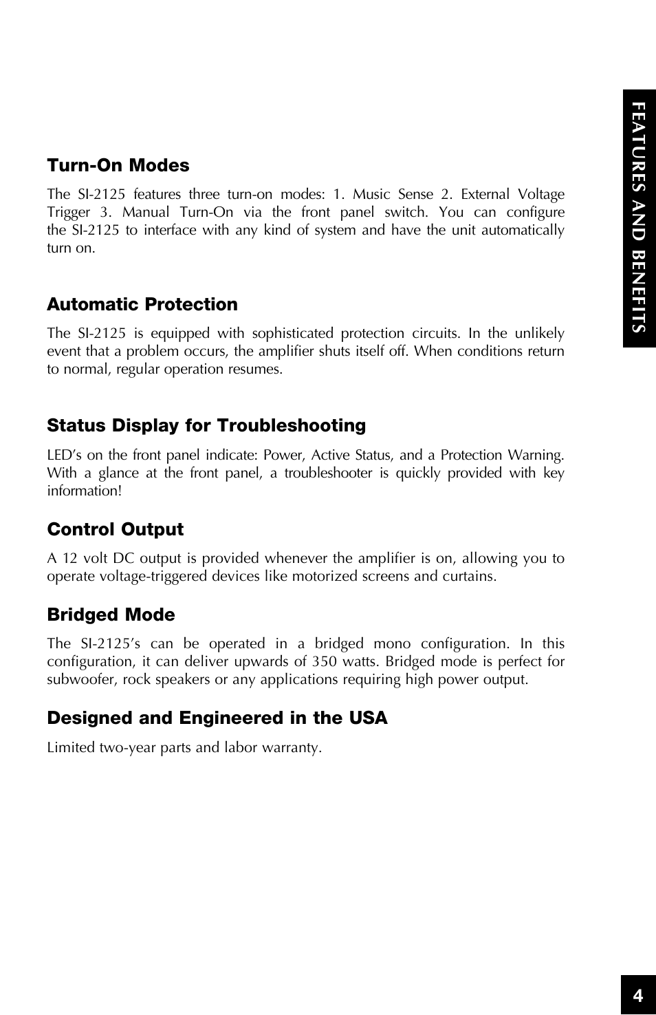 Niles Audio SI-2125 User Manual | Page 5 / 20