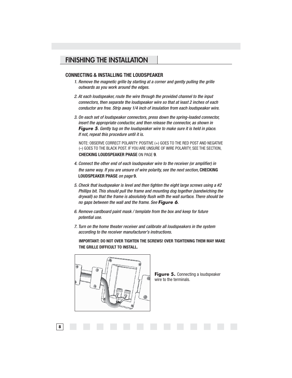 Finishing the installation | Niles Audio IW2770LCR User Manual | Page 10 / 16