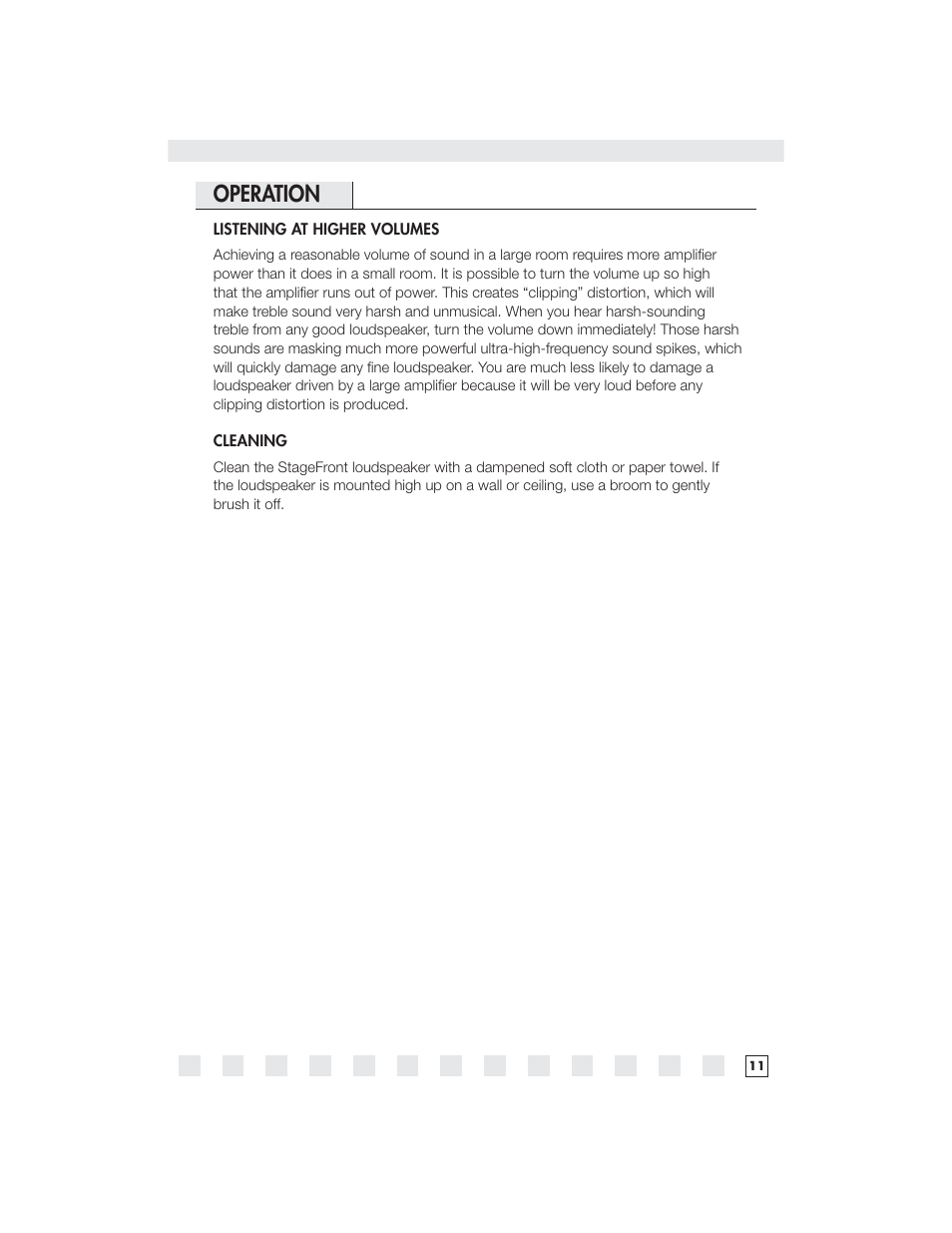 Operation | Niles Audio IW2770LCR User Manual | Page 13 / 16