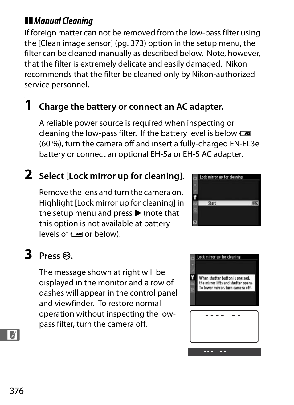 Manual cleaning | Nikon D300 User Manual | Page 402 / 452