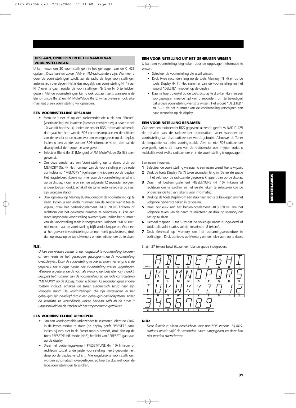 NAD C 425 User Manual | Page 31 / 68