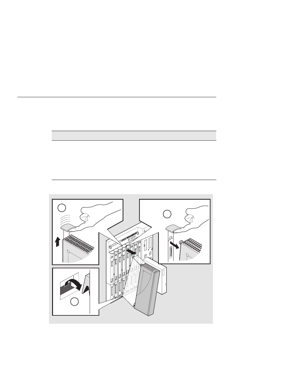 Unseating the module, Figure 5-3: unseating the module, Unseating the module -4 | Network Technologies 900GV User Manual | Page 58 / 72