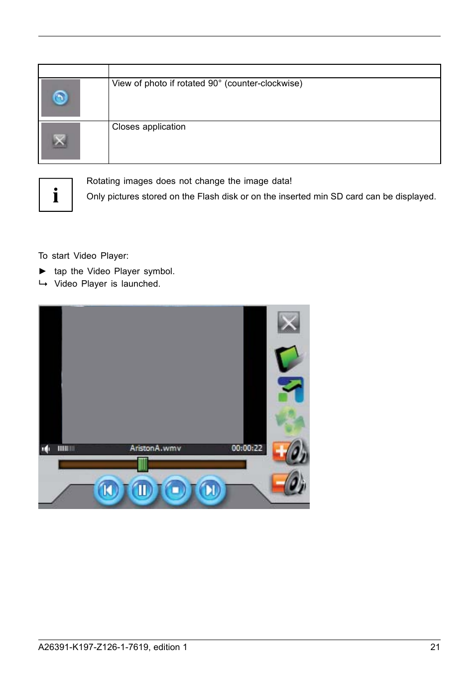 Using video player (on some models) | Navigon POCKET LOOX N100 User Manual | Page 29 / 48