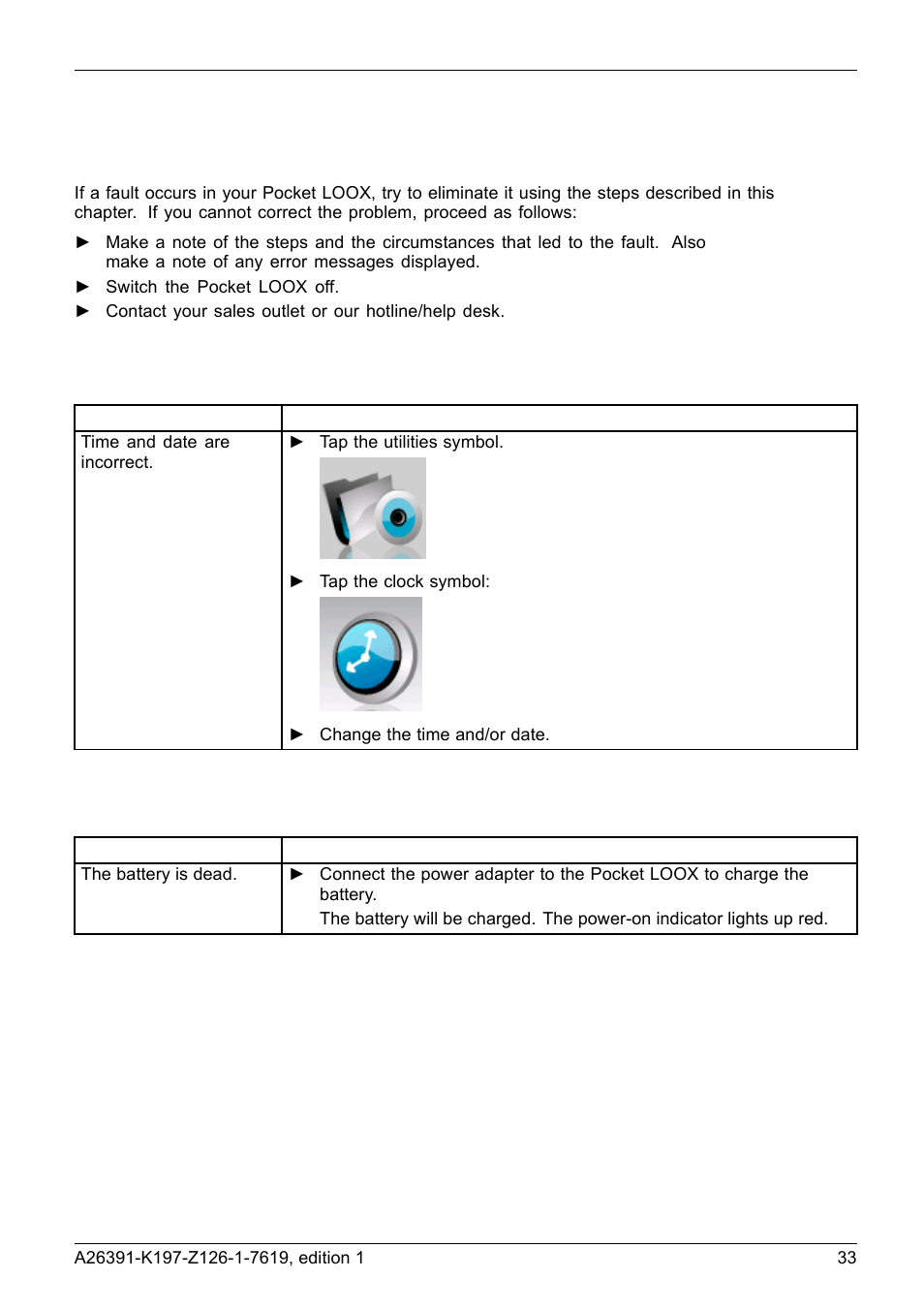 Troubleshooting and tips, The pocket loox’s time or date are not correct, The pocket loox switches off | Navigon POCKET LOOX N100 User Manual | Page 41 / 48