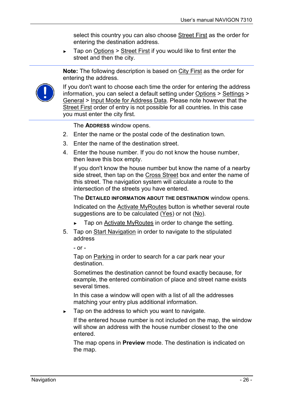 Navigon 7310 User Manual | Page 26 / 79