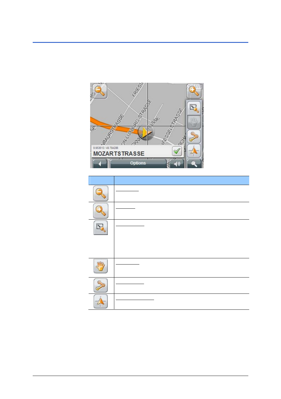 4 map in the destination search mode, Map in the destination search mode | Navigon Fujitsu Siemens Pocket LOOX N100 User Manual | Page 65 / 93
