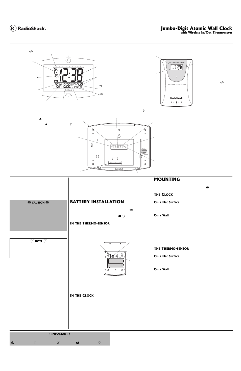 Radio Shack 63-996 User Manual | 2 pages