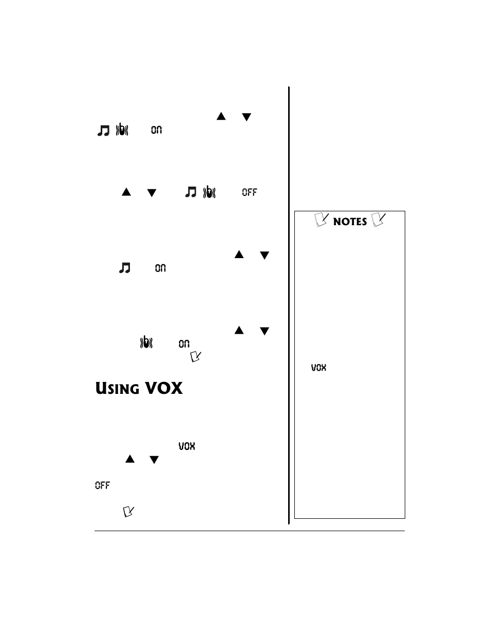Using vox | Radio Shack 21-1904 User Manual | Page 13 / 28