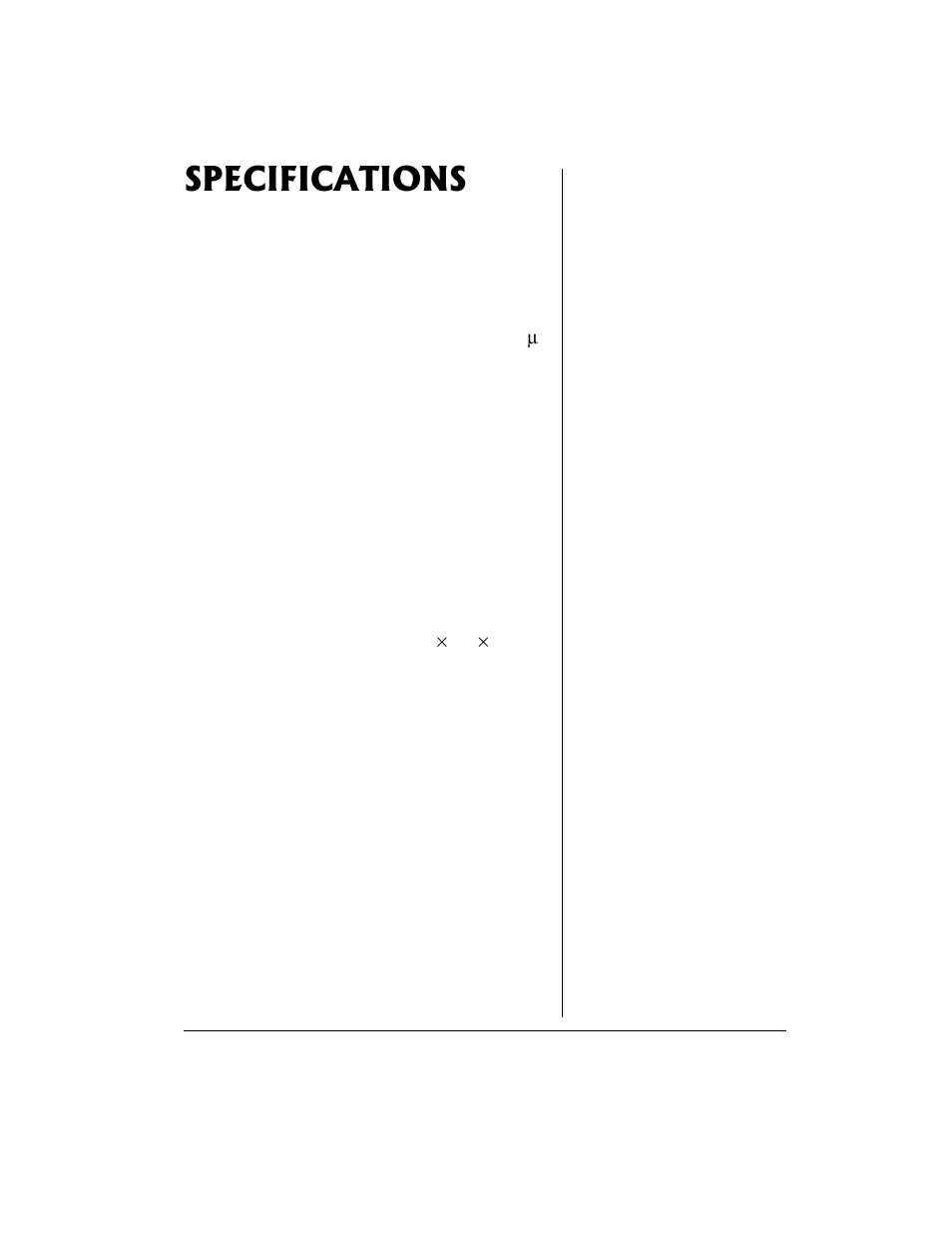 Specifications | Radio Shack 21-1904 User Manual | Page 27 / 28