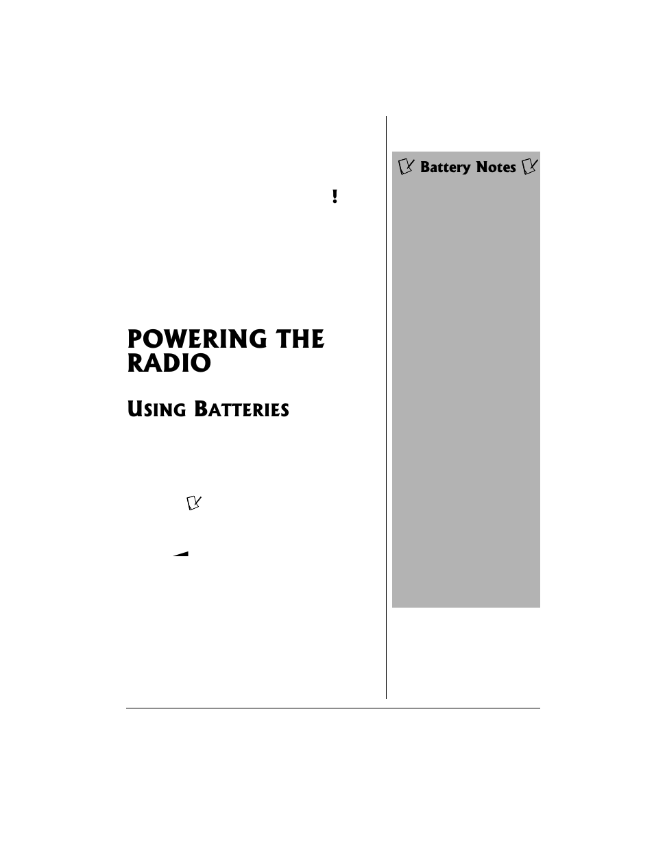 Powering the radio, Using batteries | Radio Shack 21-1904 User Manual | Page 5 / 28