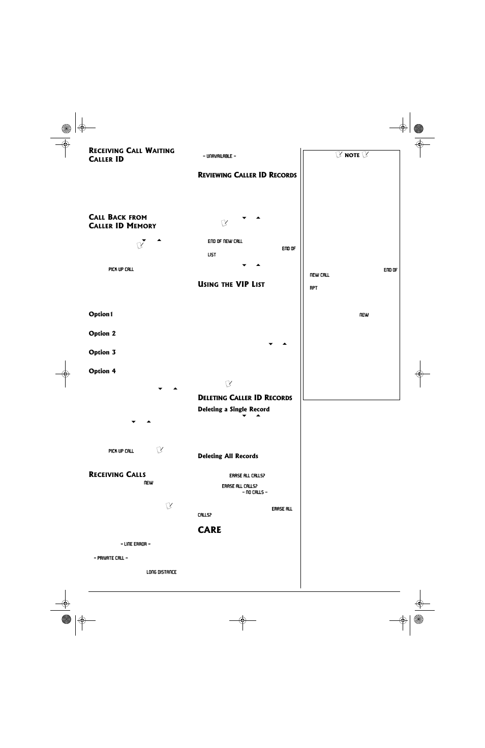 Care, Id m, Id r | Vip l | Radio Shack 43-3903 User Manual | Page 3 / 4