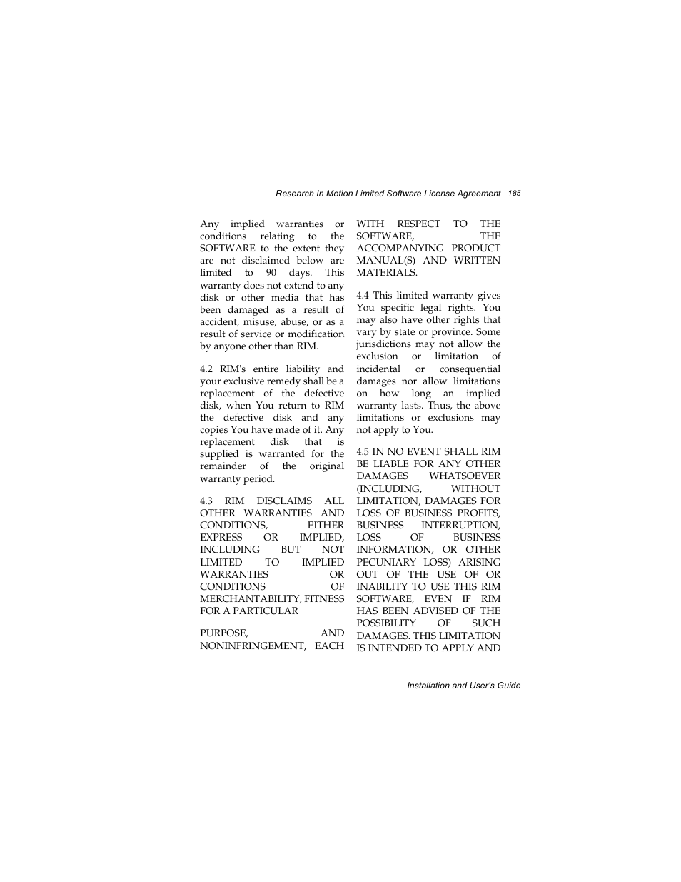 Radio Shack RIM 850 User Manual | Page 185 / 204