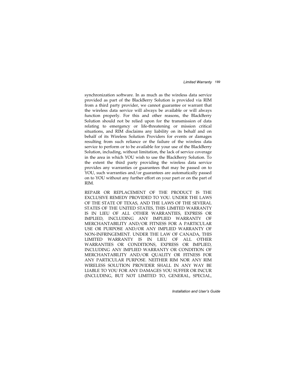 Radio Shack RIM 850 User Manual | Page 189 / 204