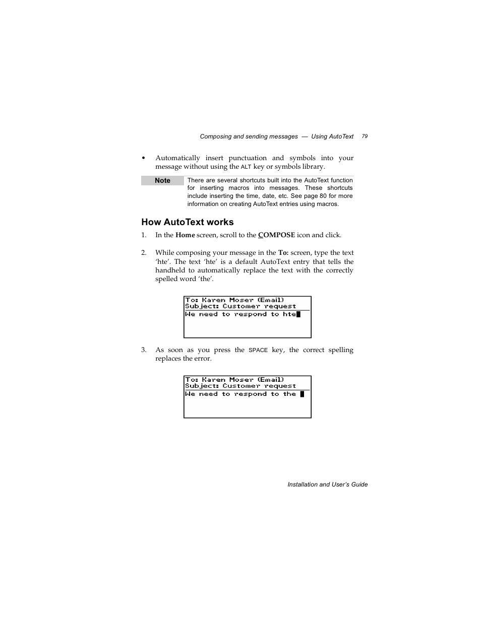 How autotext works | Radio Shack RIM 850 User Manual | Page 79 / 204